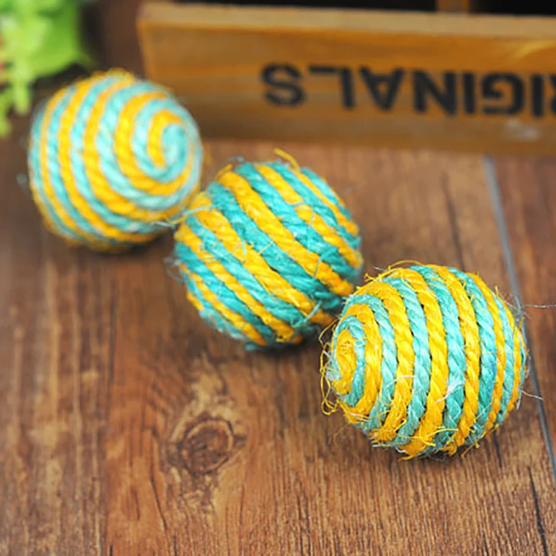 Цветной мини экологичный жесткий Кот домашнее животное сизалевая веревка тканый
