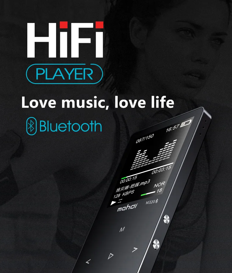 Металлический bluetooth mp3 плеер 8 Гб Встроенный динамик fm-радио электронная книга диктофон портативный аудио Спорт flac музыка видео плеер
