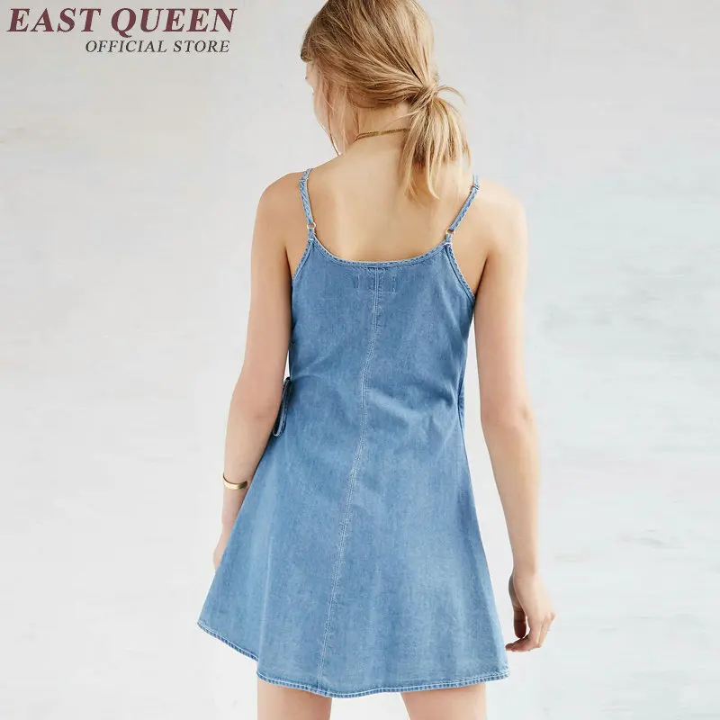 Женский джинсовый сарафан KK1620 синий соблазнительный | Женская одежда