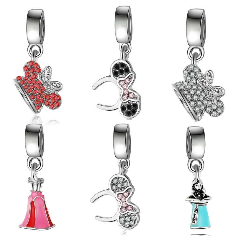 Оригинальное милое красное крисатальное платье принцессы с бантом и мышкой