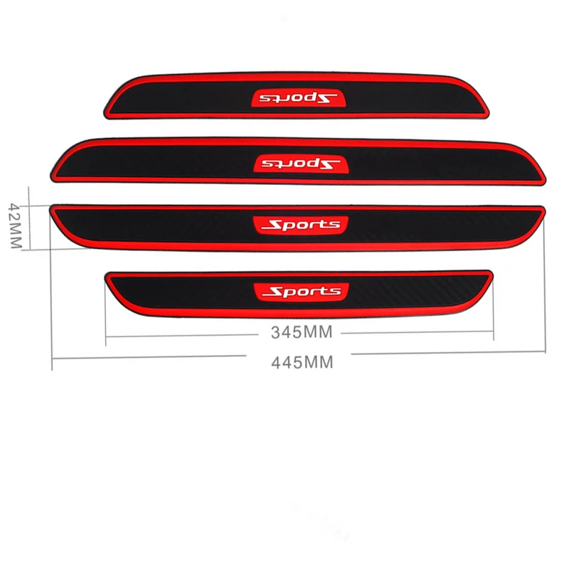 Защитная резиновая наклейка на порог двери автомобиля для Mini Cooper Chevrolet Cruze Aveo Lacetti