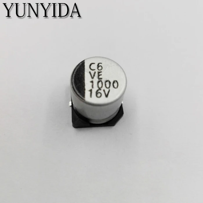 

Free Shipping 10pcs 16V 1000UF 10*10.5mm SMD Aluminum Electrolytic Capacitor