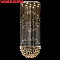luxury crystal chandeliers pendant lamps modern suspension chandelier lamp lustres de cristal for hote hallway stairs decoration