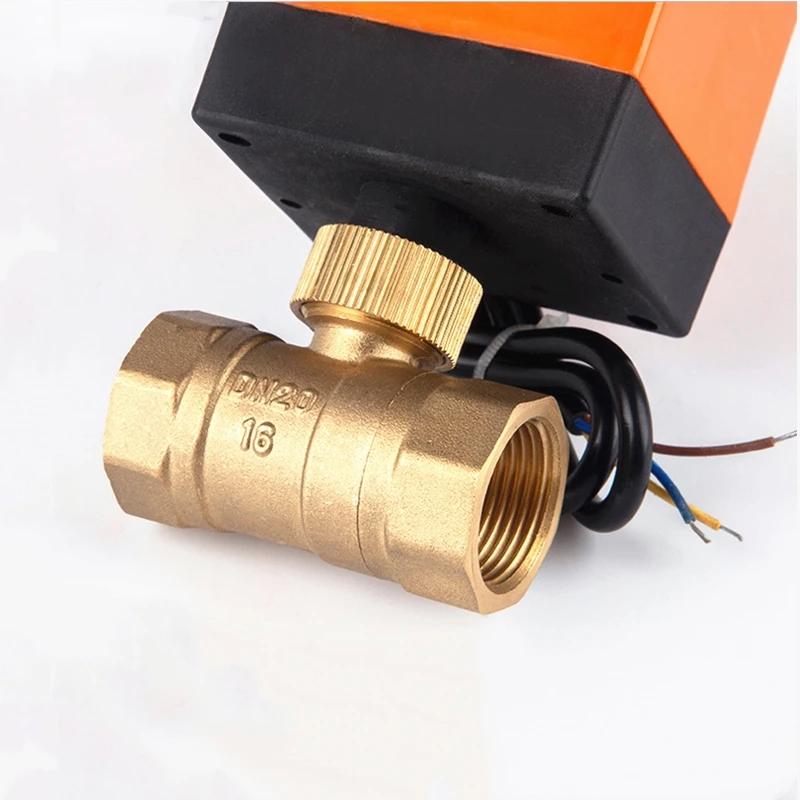 Электрический привод DN20 G 3/4 &quotAC220V двухходовой латунный моторизованный шаровой