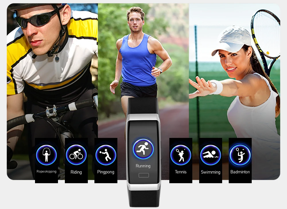 HUACP R7 Smart Watch Sport монитор сердечного ритма крови Давление фотоплетизмографический(PPG) фитнес-трекер здоровья наручные браслет USB для зарядки