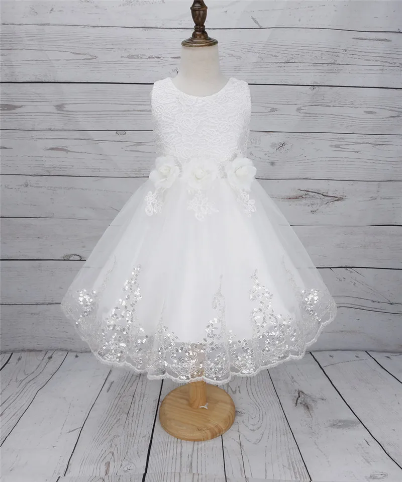 2-8 Years Girls Flower Long Tail Formal Dress Red White Lace for Baby Kids princess dress girls costumes christmas clothes | Детская