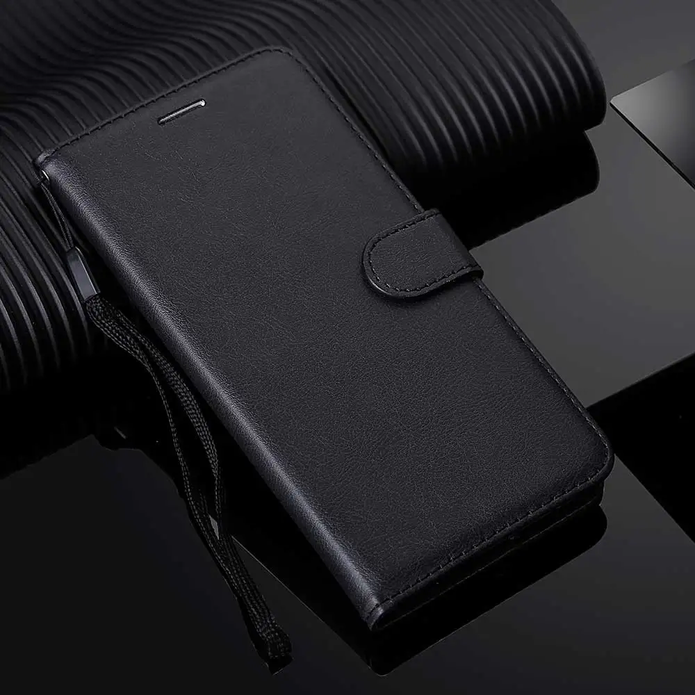 Однотонный Чехол книжка для Samsung Galaxy S10 lite S8 S9 Plus S7 Edge S6 plus Note 9 8 5 4 note3 i9300 C9 Pro чехол из искусственной