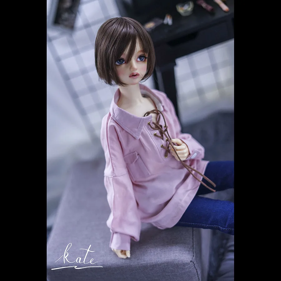 BYBJDHOME Новинка декабря BJD SD Топ Кукла одежда Кукла Топ рубашка хаки серый порошок настраиваемый размер