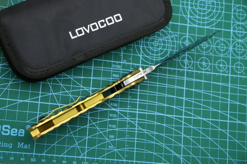 LOVOCOO складной нож для ежедневного использования D2 сталь TC4 titanium ручка кухонный