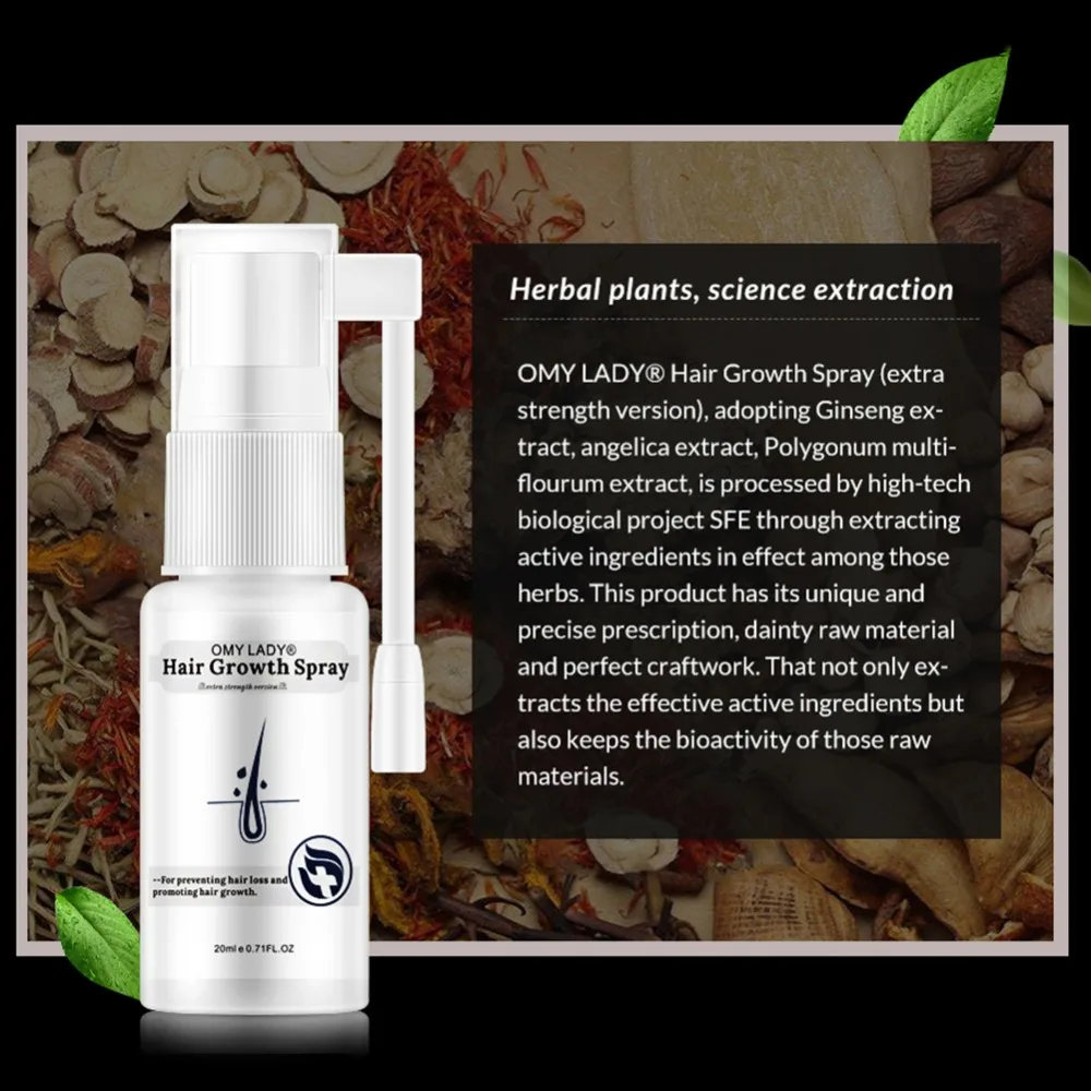 Спрей для роста волос питает волосяные фолликулы кожу головы естественная