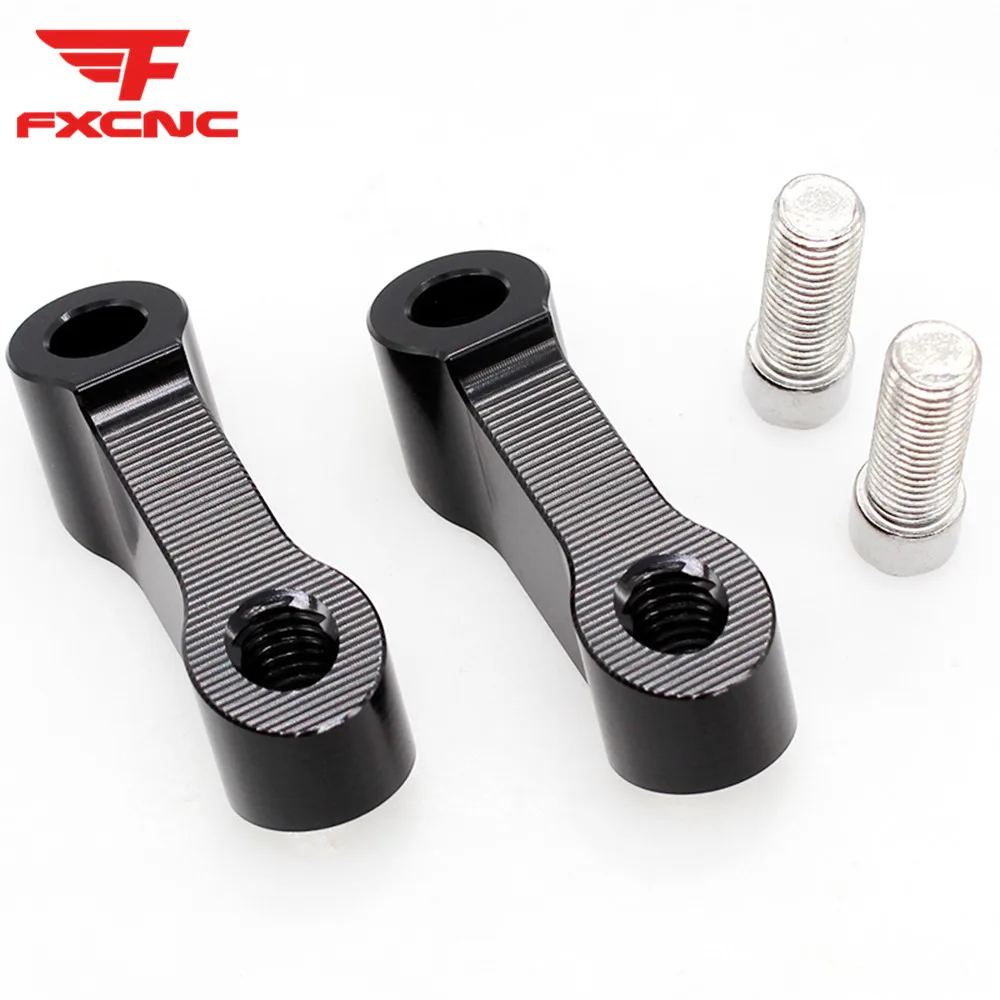 

Aluminum CNC Motorcycle Mirror Riser Extender Adapter Mount For 10mm x 1.25mm Right & Right-Hand Threaded Universal Motorcycle