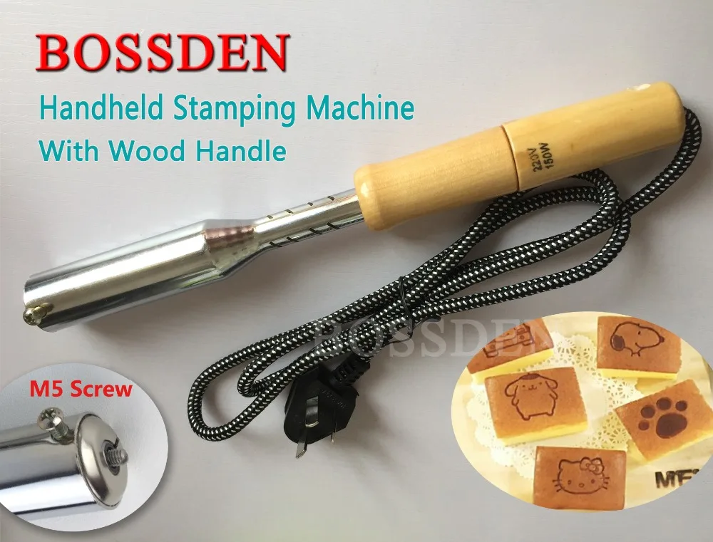 BOSSDEN 300W Wood Bronzing Tool Logo Copper Mold Emboss Heat Press Printing Electric Soldering Iron Brass Brand on Cake Meat | Инструменты