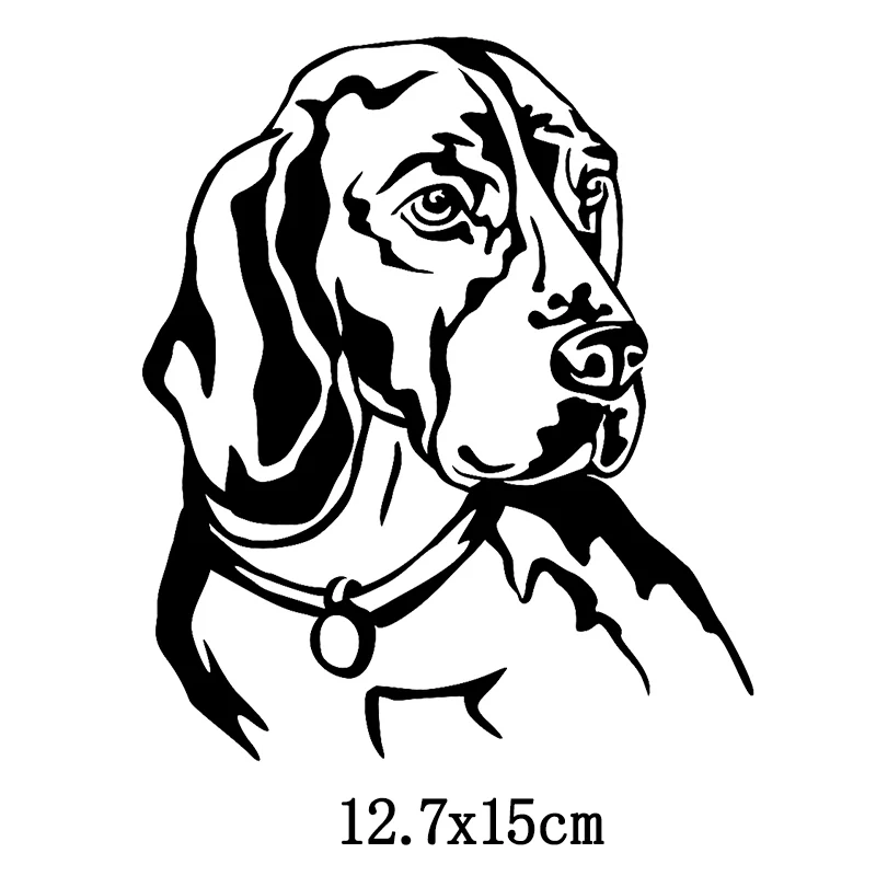 Tri Loshadi LBH092# 15x11.4см бигль собака в машине винил наклейки на авто машину наклейка