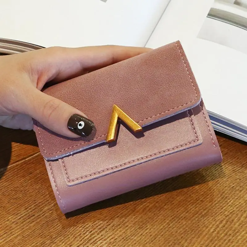 Новинка, маленький женский кошелек из матовой кожи Carteira Mini, женские кошельки и кошельки, короткий женский кошелек для монет, кредитный держатель для карт#96