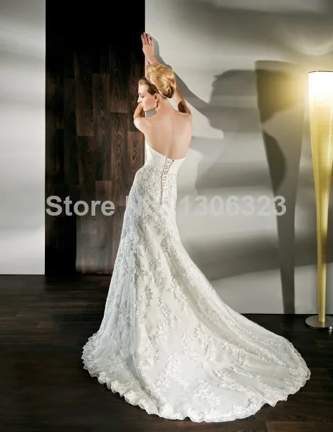 Amazing Nice Strapless High Low Bodice A-line Sweatheart Lace Up Bridal Gowns Sexy 2014 New Elegant Wedding Dress Big Size | Свадьбы и