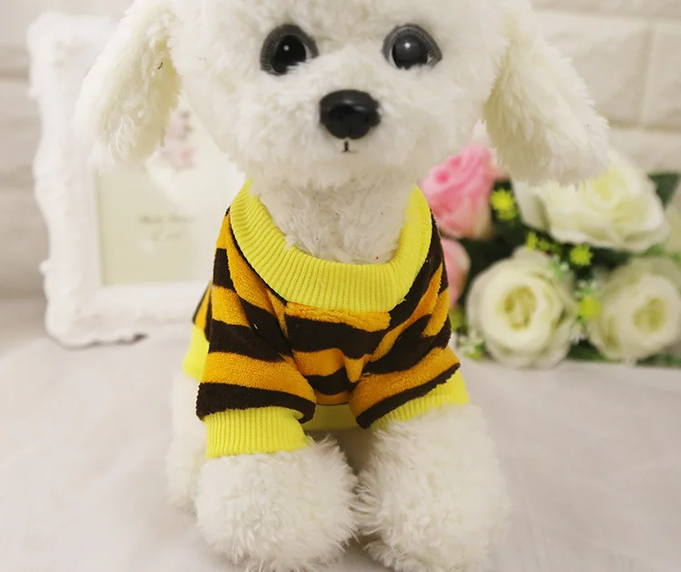 Новинка весенний комбинезон без рукавов в полоску с изображением щенка собаки