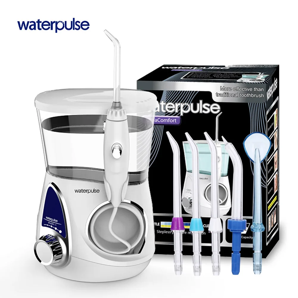 Waterpulse V600W Water Flosser With 5 Tips Electric Oral Irrigator Dental 800ml Capacity Hygiene For Family Care | Бытовая техника