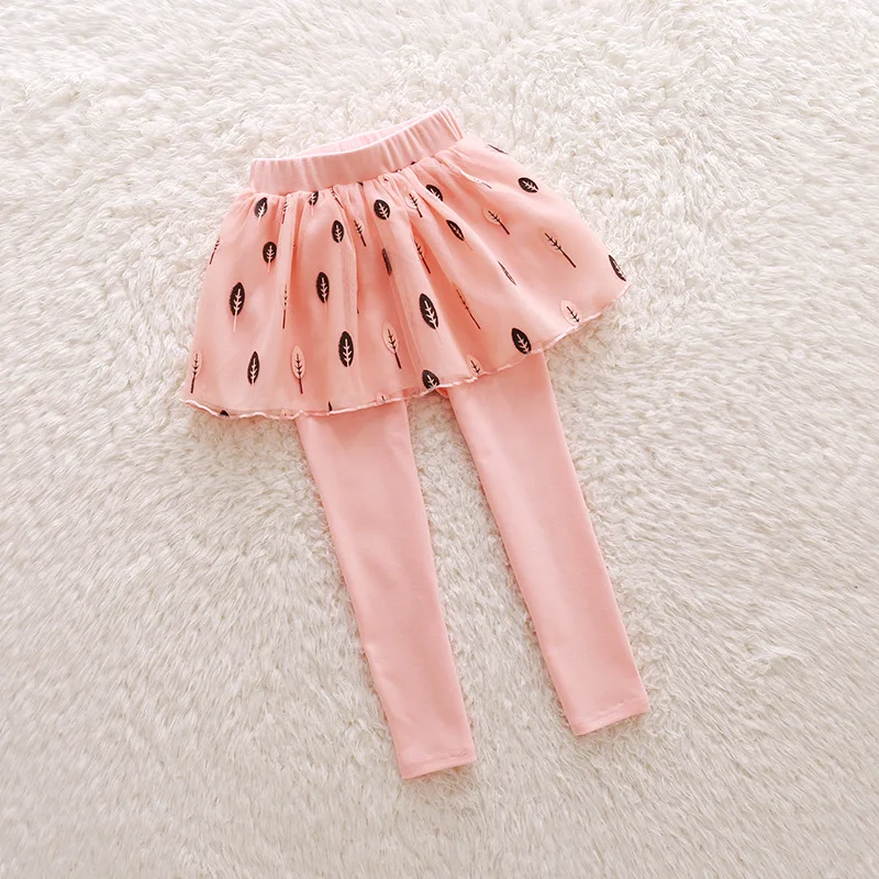 Юбка для девочек брюки осень 2018 новые весенние леггинсы с юбкой одежда детские