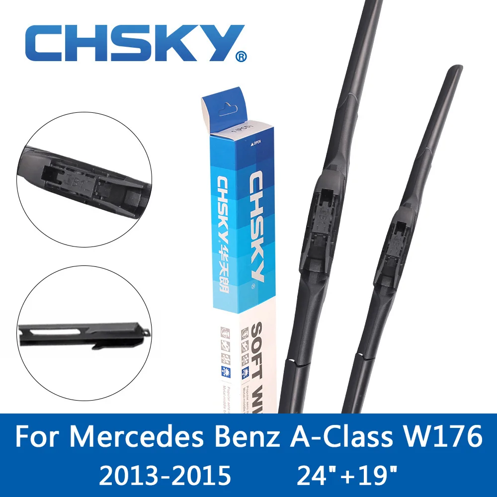 Стрелочные стеклоочистители CHSKY для Mercedes Benz A Class W176 2013 2014 2015 24 и 19 дюймов|car windshield