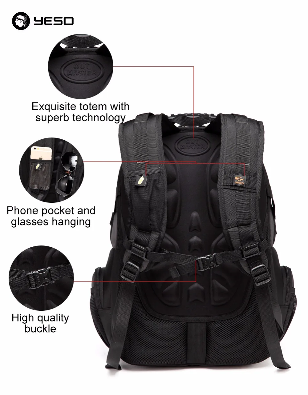 YESO брендовый мужской рюкзак для ноутбука 2018 Весенний новый дизайн школьная сумка