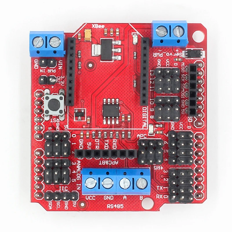 Стандартный расширительный щит ввода/вывода V5 Xbee сенсорный экран RS485 Funduino Модуль