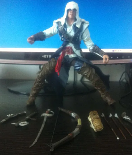 Free shipping Assassins Creed 3 Connor 9 inch PVC Action Figures Toys Christmas Gifts | Игрушки и хобби