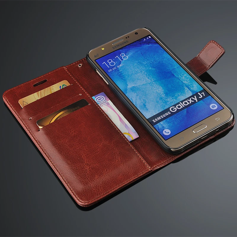 Чехол с держателем для карт Samsung Galaxy J7 Neo NXT Core J701F J701M чехол из искусственной кожи