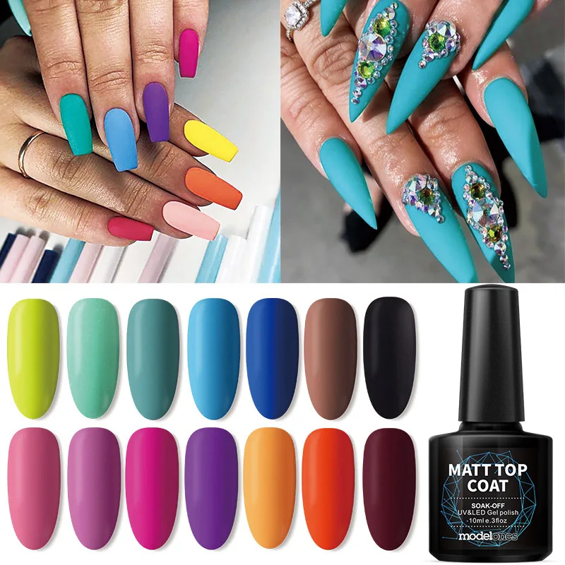 Modelones матовый эффект УФ гель для ногтей замочить Led Гель лак дизайн в домашних