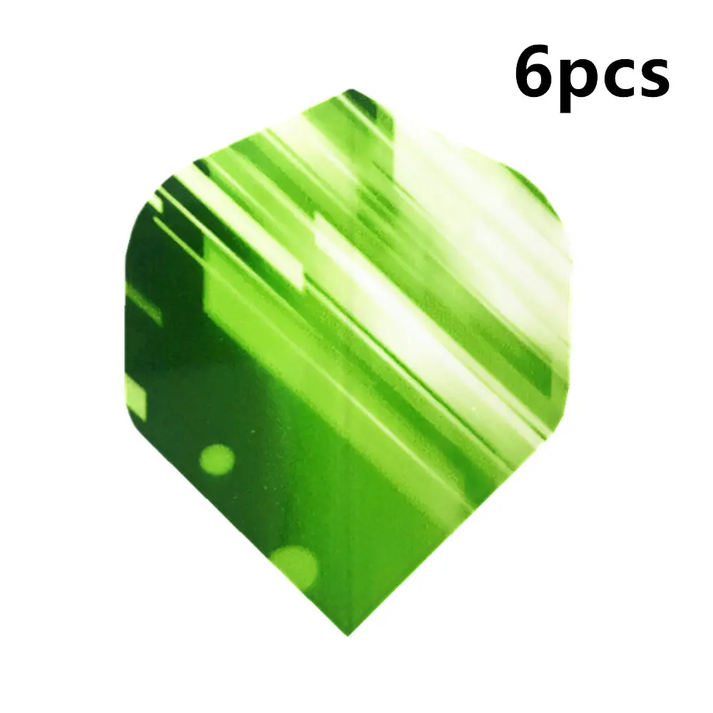 6pcs green2 30 шт. хороший Дартс Перелёты крыло смешанные Стиль для профессиональных Дартс крыла хвост Прохладный спорта на открытом воздухе - Цвет: 6pcs green2