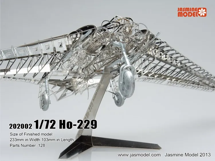 Цельнометаллический сплав DIY сборочная модель 1/72 Германия Horton Ho-229 малозаметный истребитель Скелет высокосложная игрушка для взрослых детские головоломки