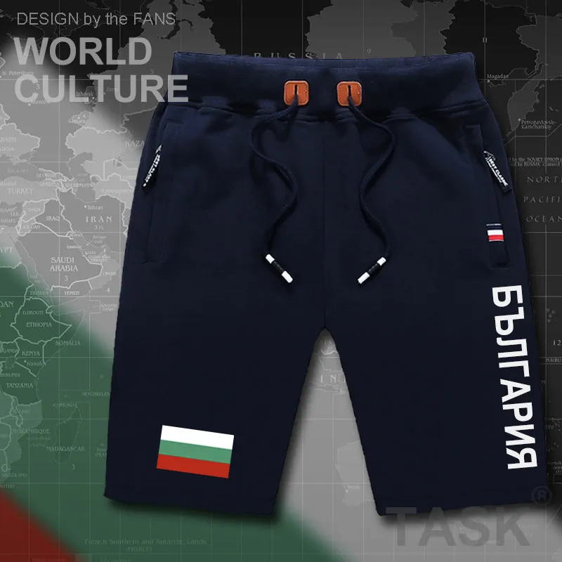 Мужские спортивные шорты с флагом и карманом на молнии | Мужская одежда