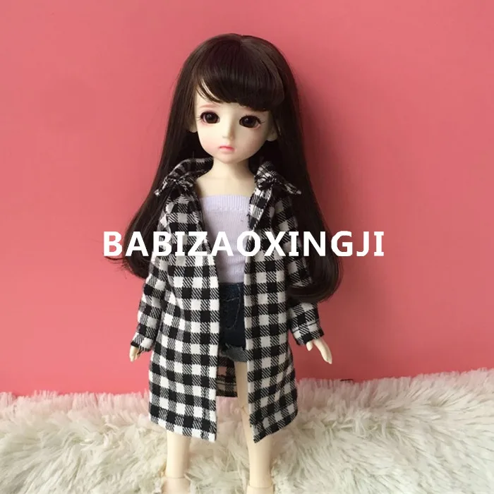 Одежда для куклы 1/6 Bjd одежда в клетку рубашка Blyth подходит Pullip blyth Licca Momoko Azone ICY