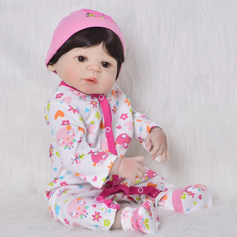 Bebe 55 см Reborn полностью виниловые силиконовые реборн Детские куклы-игрушки для