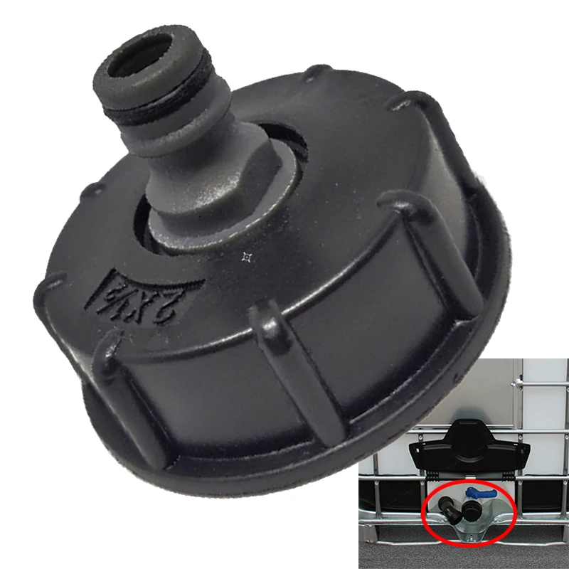 

1Pc New IBC Hose Adapter Reducer Connector Water Tank Fitting 2'' Standard Coarse Thread Durable Garden Hose Pipe Tap Storage