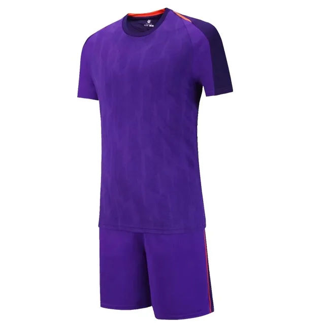 purple 18-19, для взрослых и детей, пустые футбольные майки для мальчиков и девочек, комплекты футбольной одежды, Мужская Детская Футбольная форма, футбольный костюм, шорты - Цвет: purple
