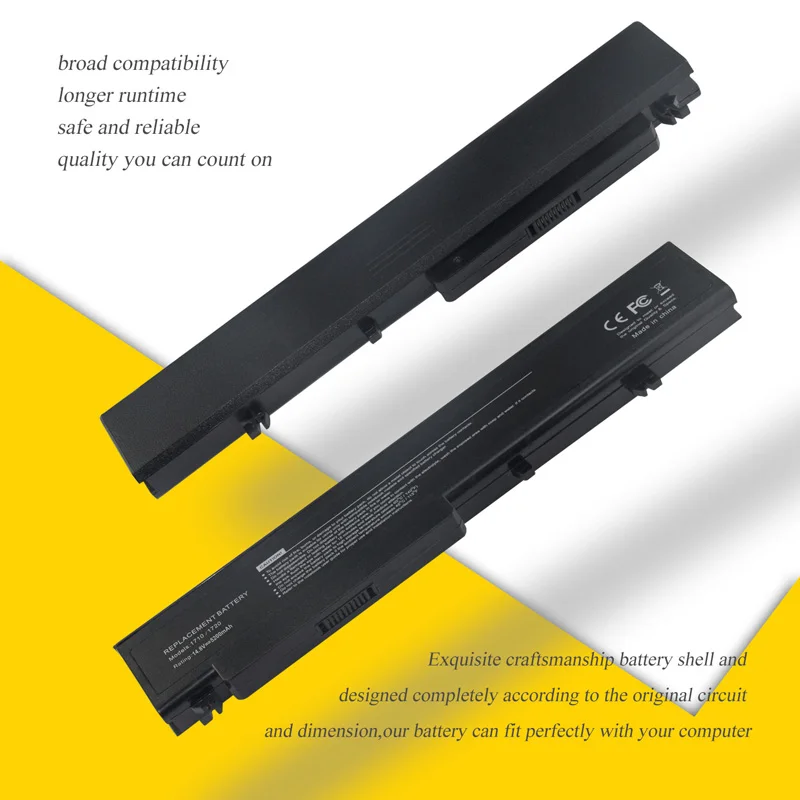 YHR 8 ячеек для Vostro 1710 1720 Аккумулятор ноутбука Dell 1710n 1720n V1710 v1720 T118C 5200 мАч 14 В DE V1720