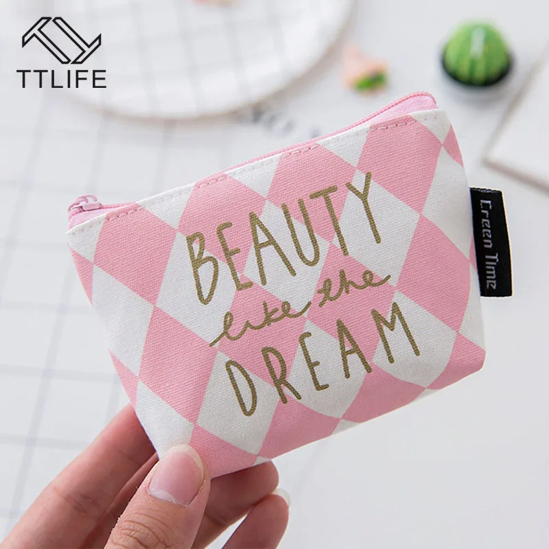 TTLIFE модные холщовые розовые Кошельки для монет, женский кошелек, маленькие милые кредитные Чехлы для карт и ключей, сумки для денег для девочек, Дамский кошелек для детей
