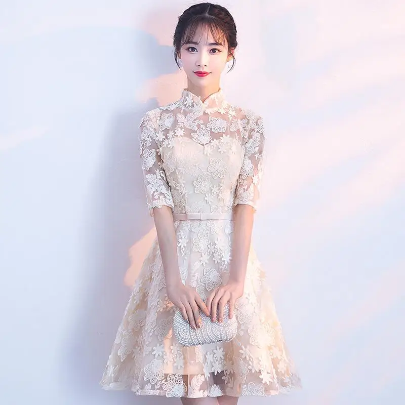 Сексуальное элегантное женское длинное платье Cheongsam с высоким разрезом, винтажное Цветочное платье с вышивкой Qipao размера плюс, китайское платье с воротником-стойкой, XS-XXXL - Цвет: Style 6