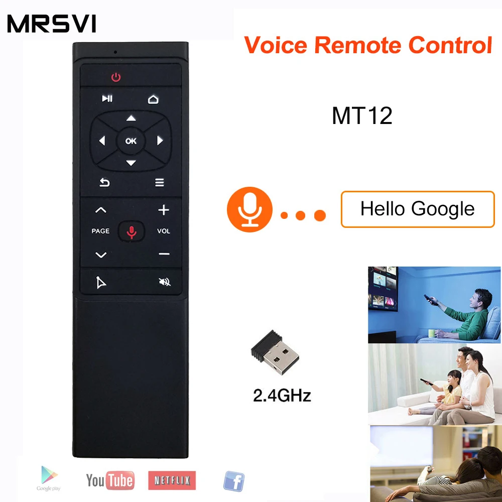 Беспроводной пульт дистанционного управления MT12 2 4G Air Mouse Mic без гироскопа ИК