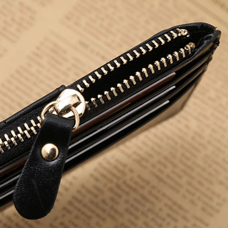 Портативный маленький кошелек с карманом для монет мужской кожаный держатель