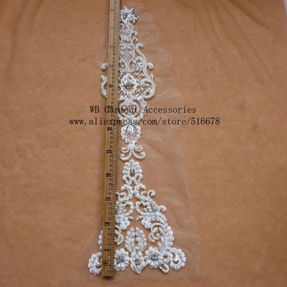 62*20 см 1 предмет белый супер тяжелый бисер тонкая работа великолепное свадебное