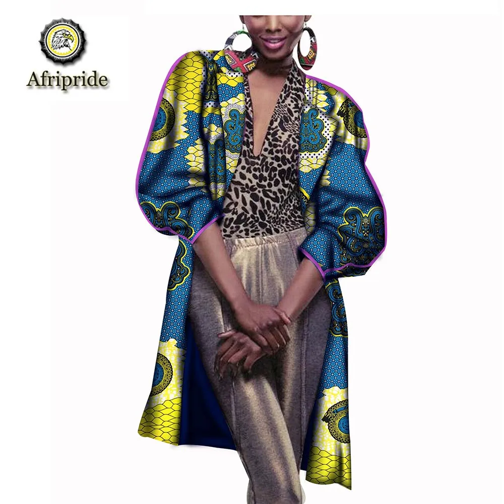 Африканские пальто для женщин, AFRIPRIDE, стиль, рукав три четверти, осенняя мода, Дашики, Базен, riche, Анкара, принт S1824003