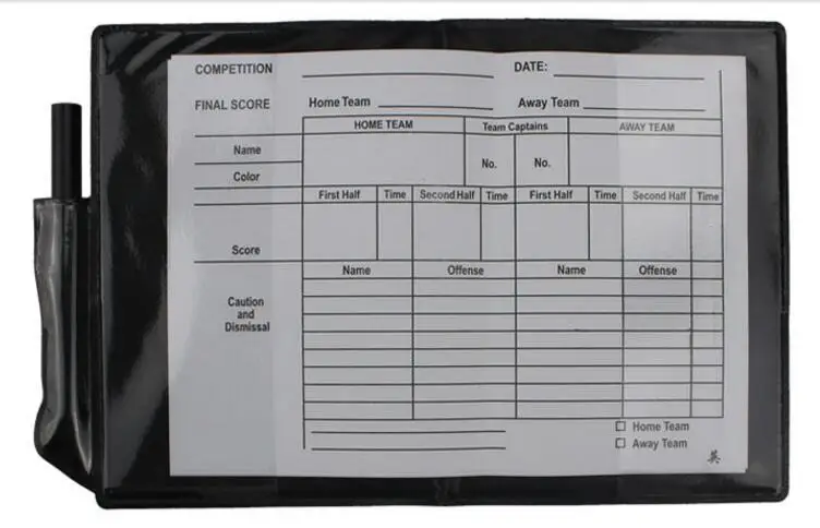 Красная и желтая карточка для футбола со стандартной обложкой бумажные
