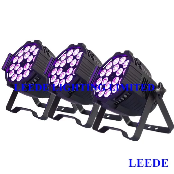 Светодиодное сценическое оборудование высокой мощности 4 шт./лот 18*18 Вт RGBAW UV 6 в 1