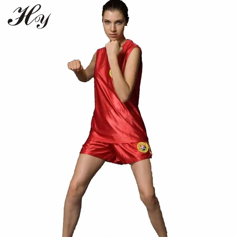 Дышащая одежда Sanda ушу костюм для бокса удобный мужчин и женщин мальчиков