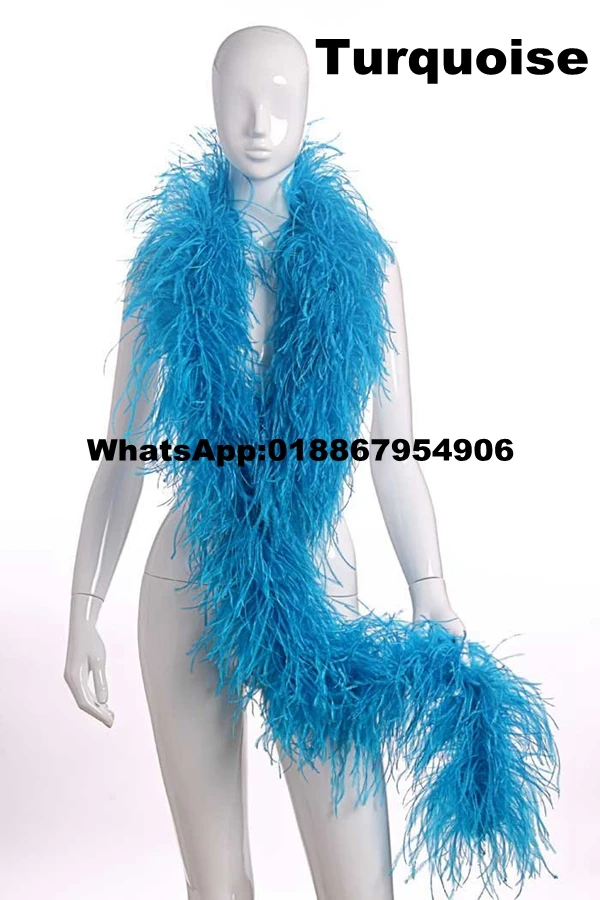 4 слоя 10 метров Яблоко зеленый боа из страусовых перьев Дамский шарф для одежды