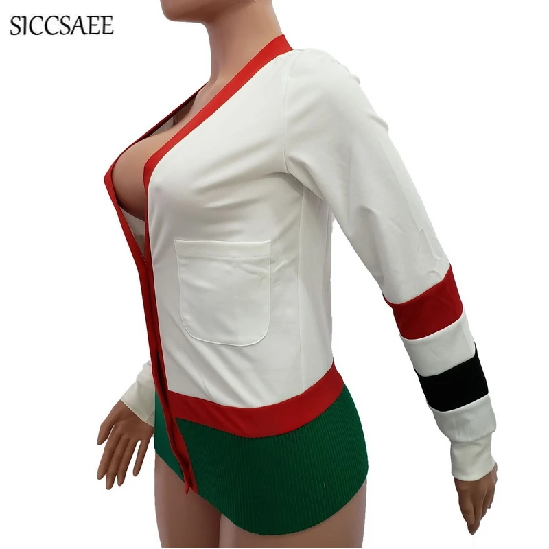 Женский вязаный кардиган с длинными рукавами в стиле пэчворк Blusas Mujer De Moda