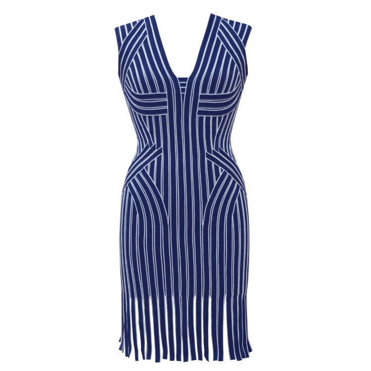 2018 Новое поступление в полоску Для женщин Пикантные черный синий кисточкой