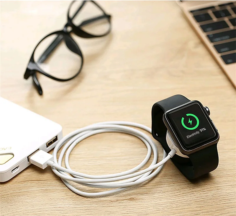 Беспроводной быстро Зарядное устройство для наручных часов Apple Watch зарядка через usb для Watch Series 2/3/4 магнитные часы Зарядное устройство 38 мм и 42 мм Смарт-часы