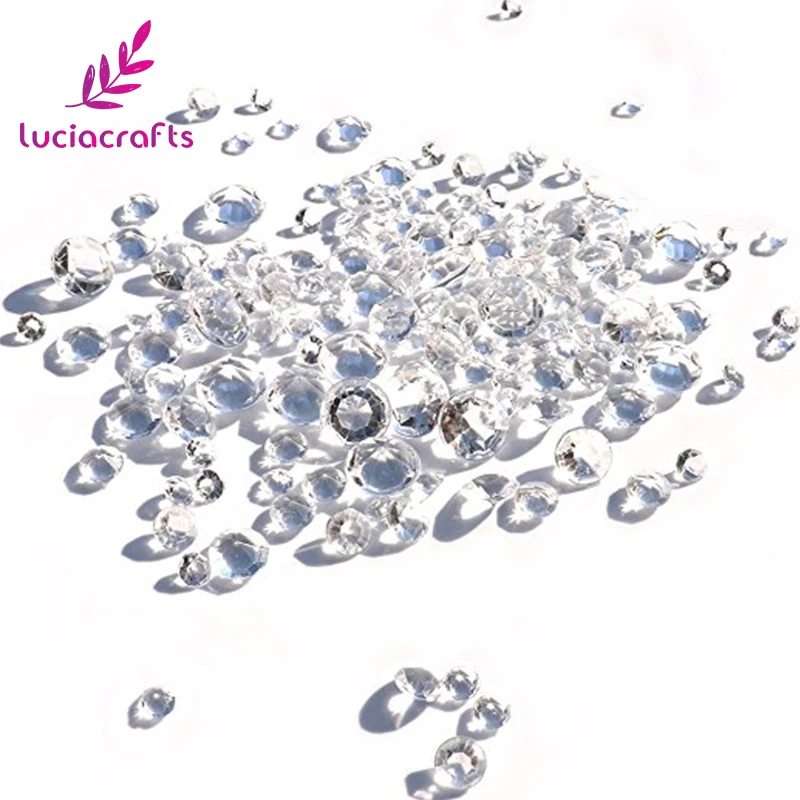 Lucia crafts 288 шт./лот 4,5/6/8/10 мм Мульти параметр смешанные размеры драгоценные камни конфетти для свадебной вечеринки С кристалалми и стразами кулет граненые D0701